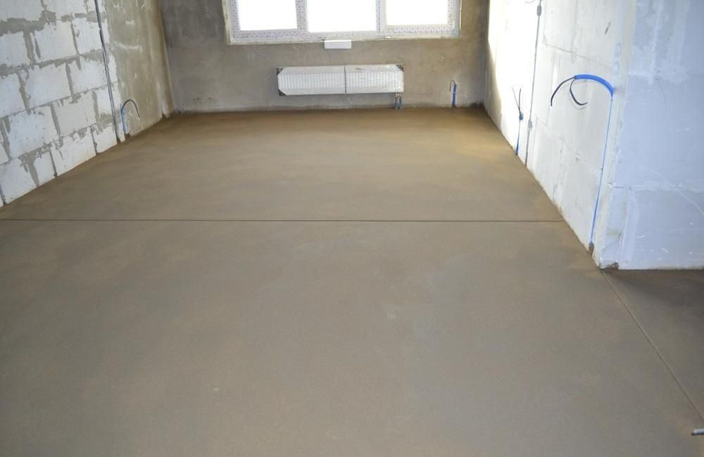 полусухая стяжка бетономешалкой